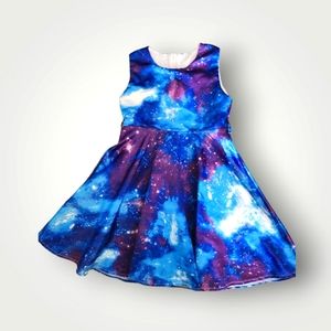 GUC Girls Galaxy print dress sz S